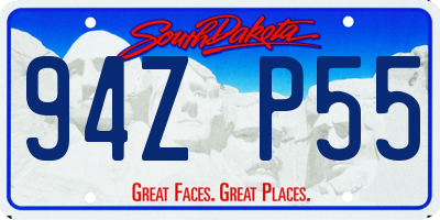 SD license plate 94ZP55