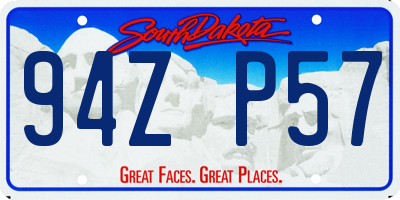 SD license plate 94ZP57