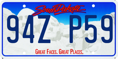 SD license plate 94ZP59