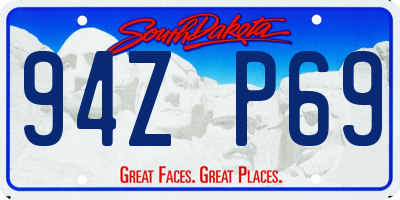 SD license plate 94ZP69