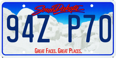 SD license plate 94ZP70