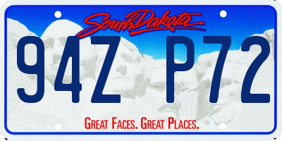 SD license plate 94ZP72