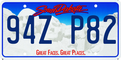 SD license plate 94ZP82