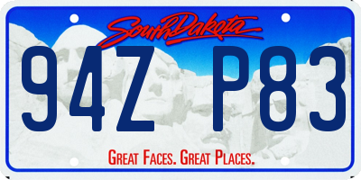 SD license plate 94ZP83