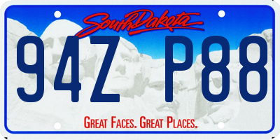 SD license plate 94ZP88