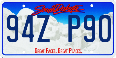 SD license plate 94ZP90
