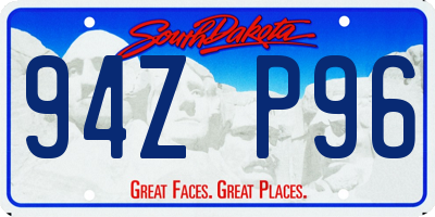 SD license plate 94ZP96