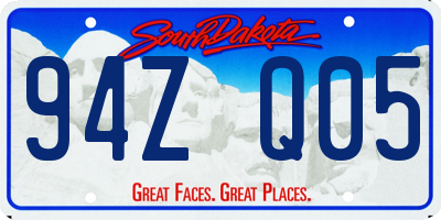 SD license plate 94ZQ05