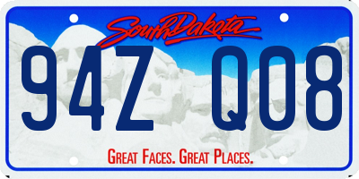 SD license plate 94ZQ08