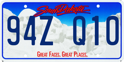 SD license plate 94ZQ10