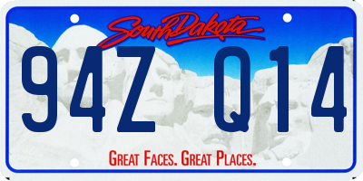 SD license plate 94ZQ14
