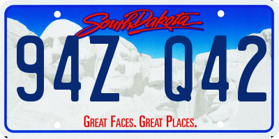 SD license plate 94ZQ42