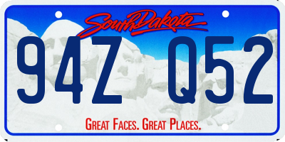 SD license plate 94ZQ52