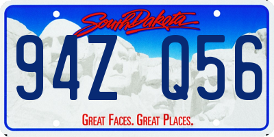 SD license plate 94ZQ56
