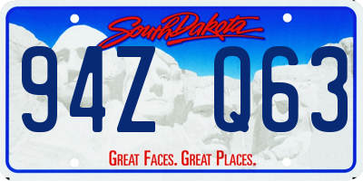 SD license plate 94ZQ63