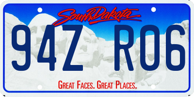 SD license plate 94ZR06