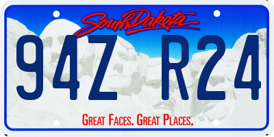 SD license plate 94ZR24