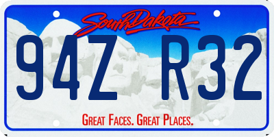 SD license plate 94ZR32