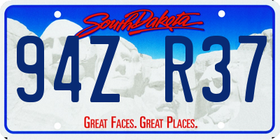 SD license plate 94ZR37