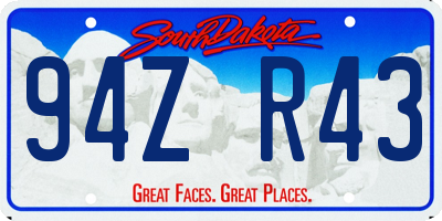 SD license plate 94ZR43
