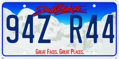 SD license plate 94ZR44