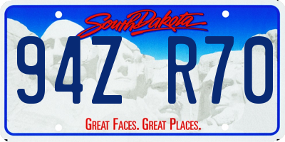 SD license plate 94ZR70
