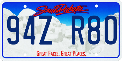 SD license plate 94ZR80