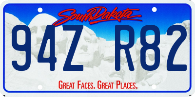 SD license plate 94ZR82