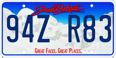 SD license plate 94ZR83