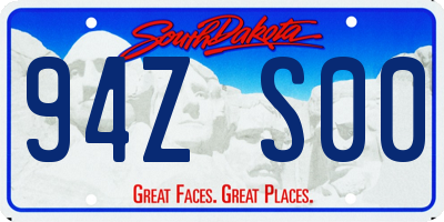 SD license plate 94ZS00