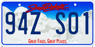 SD license plate 94ZS01