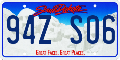 SD license plate 94ZS06