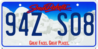 SD license plate 94ZS08