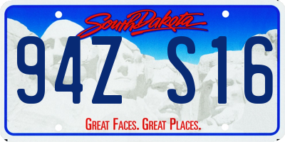 SD license plate 94ZS16