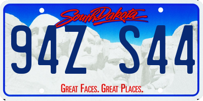 SD license plate 94ZS44