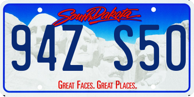 SD license plate 94ZS50