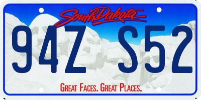 SD license plate 94ZS52