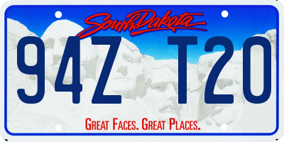 SD license plate 94ZT20