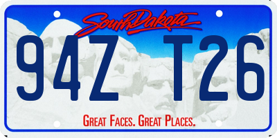 SD license plate 94ZT26