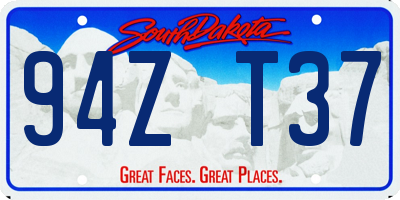 SD license plate 94ZT37