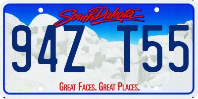 SD license plate 94ZT55