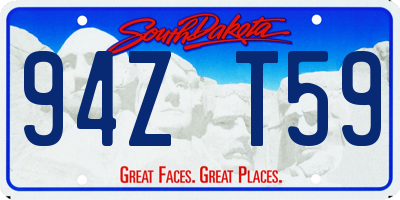 SD license plate 94ZT59