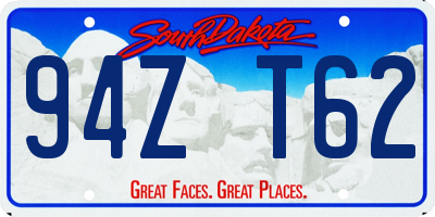 SD license plate 94ZT62