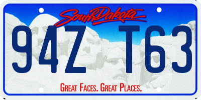 SD license plate 94ZT63