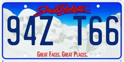 SD license plate 94ZT66