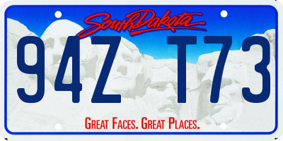 SD license plate 94ZT73