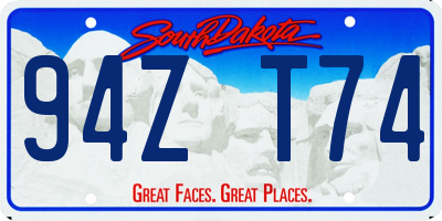 SD license plate 94ZT74
