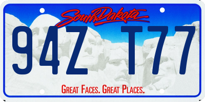 SD license plate 94ZT77