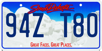 SD license plate 94ZT80