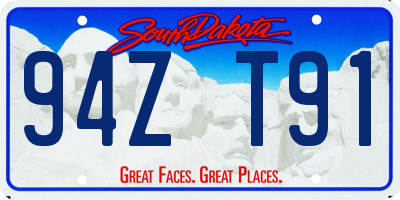 SD license plate 94ZT91